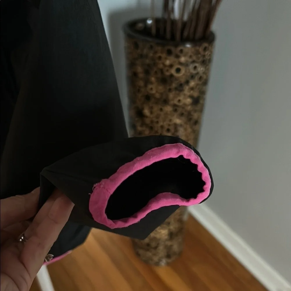 Columbia Black Hooded Jacket with Pink Zipper